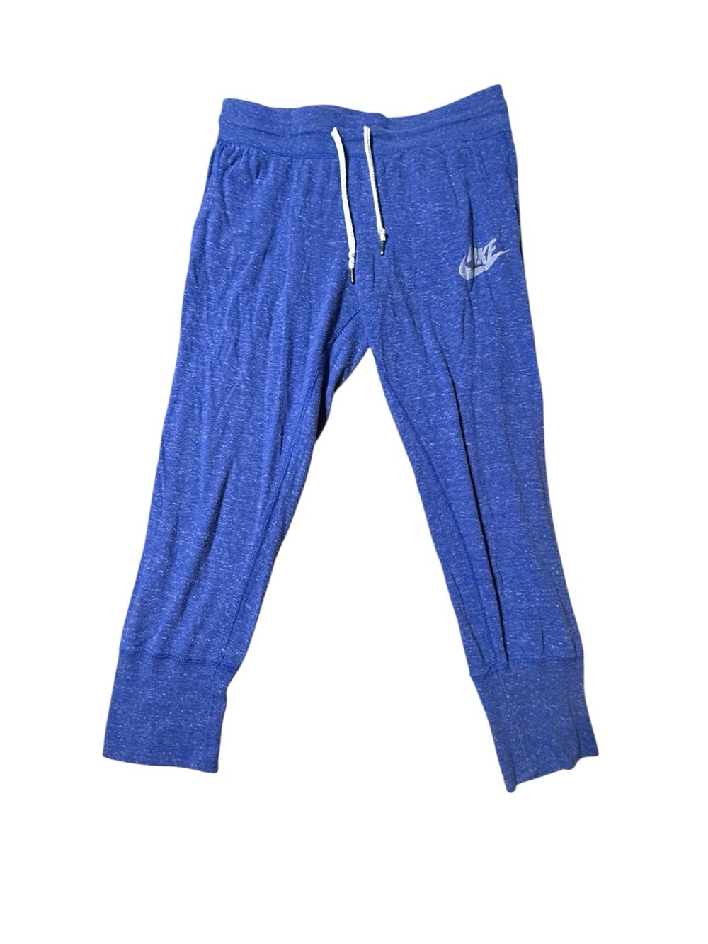 Nike Sportswear Gym Vintage Capri Pants Blue Heathered Crop Sweatpants Small